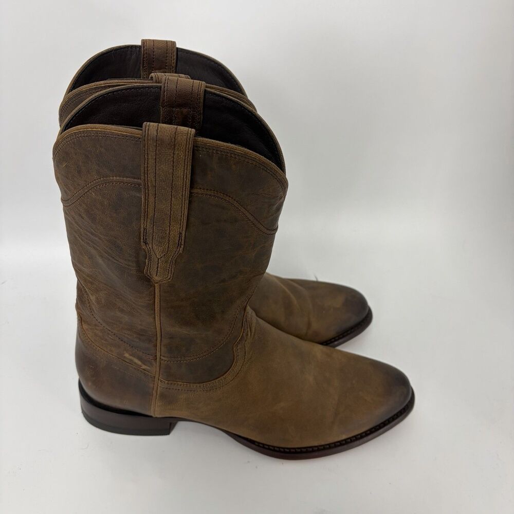 Tecovas The Earl Roper Boots Size 11 Mens Brown Leather Cowboy Western Daily